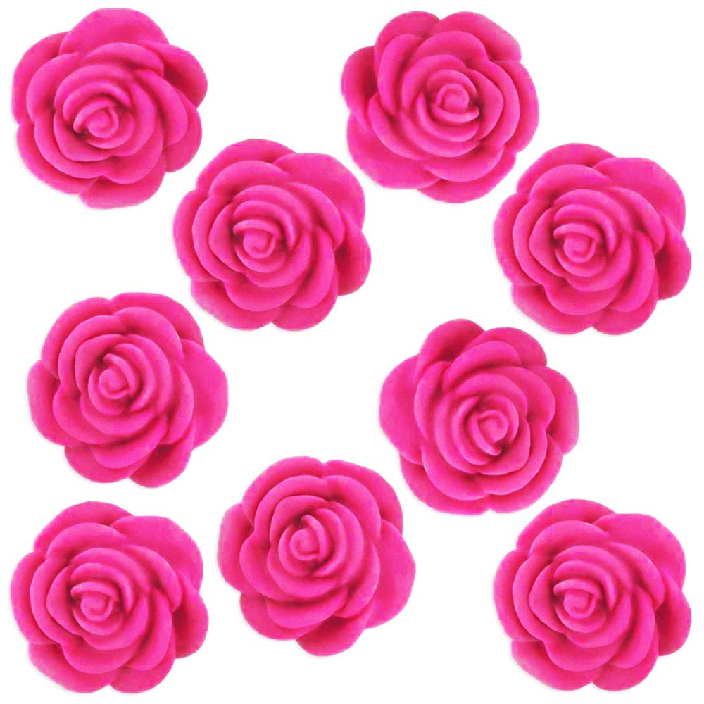 Hot Pink Fondant Tea Roses