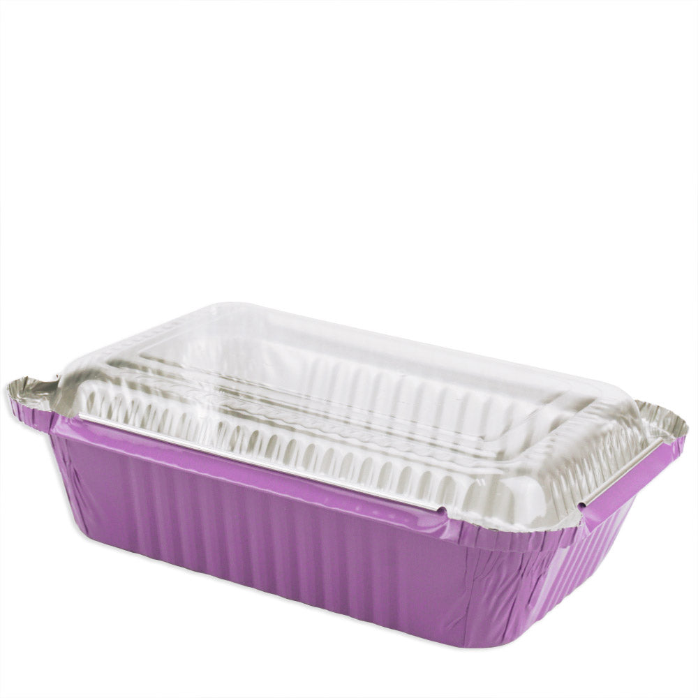 Lavender Disposable Mini Lidded Sheet Cake Pans
