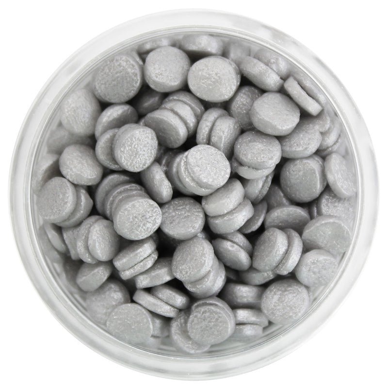 Metallic Silver Confetti Dot Sprinkles