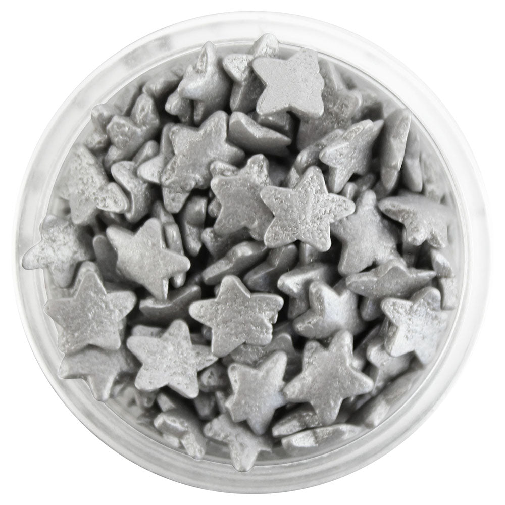 Silver Glitter Stars – Sprinkle Pop