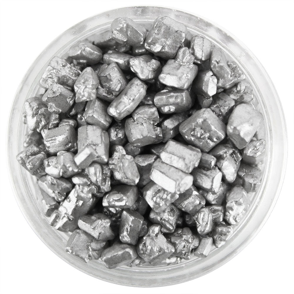 Mini Metallic Silver Gem Sugar