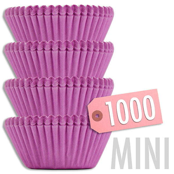 Mini Solid Lavender Baking Cups 1000