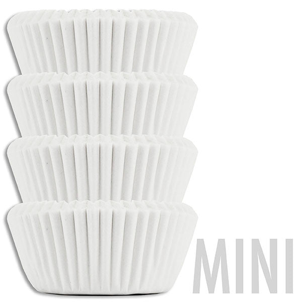 Mini Solid White Baking Cups