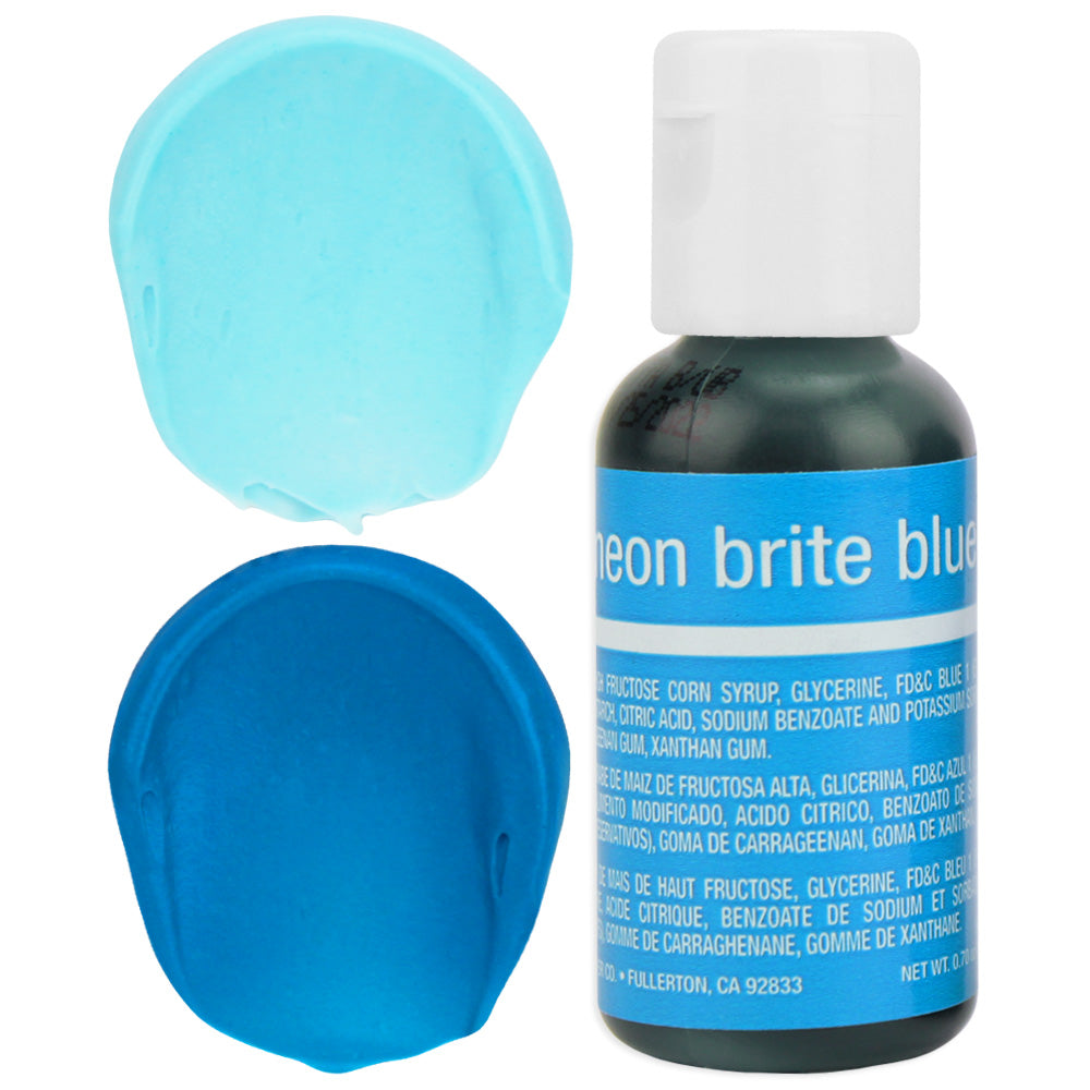 Neon Blue Chefmaster Gel Food Coloring