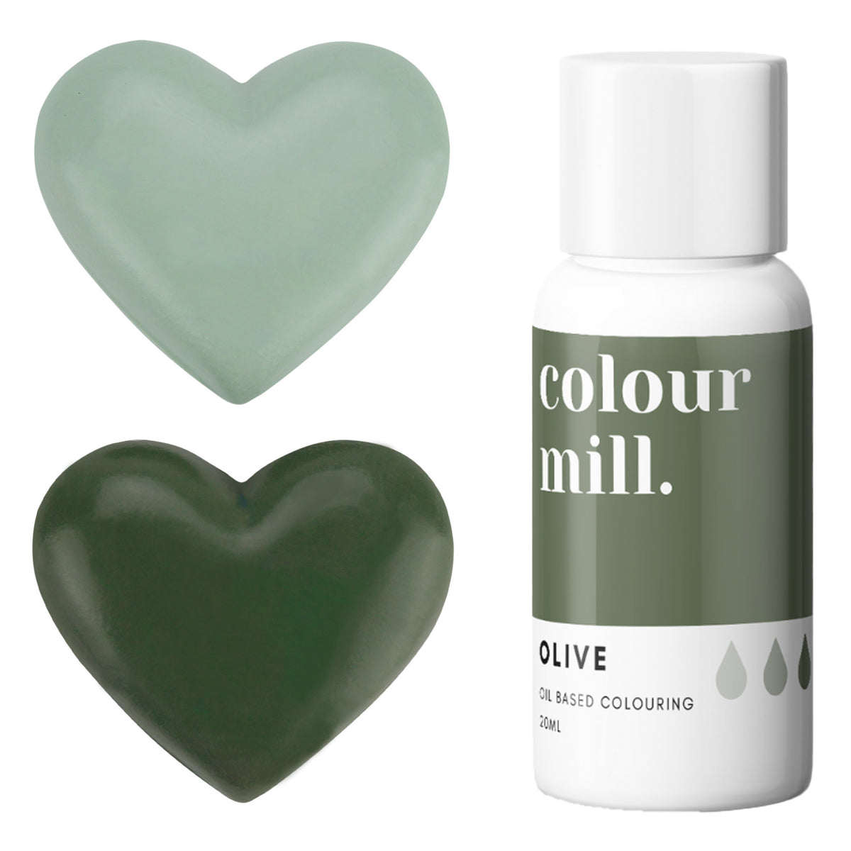 Olive Green Colour Mill Oil Based Food Coloring