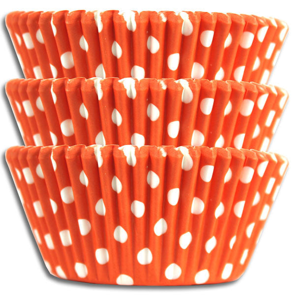 Orange Polka Dot Baking Cup