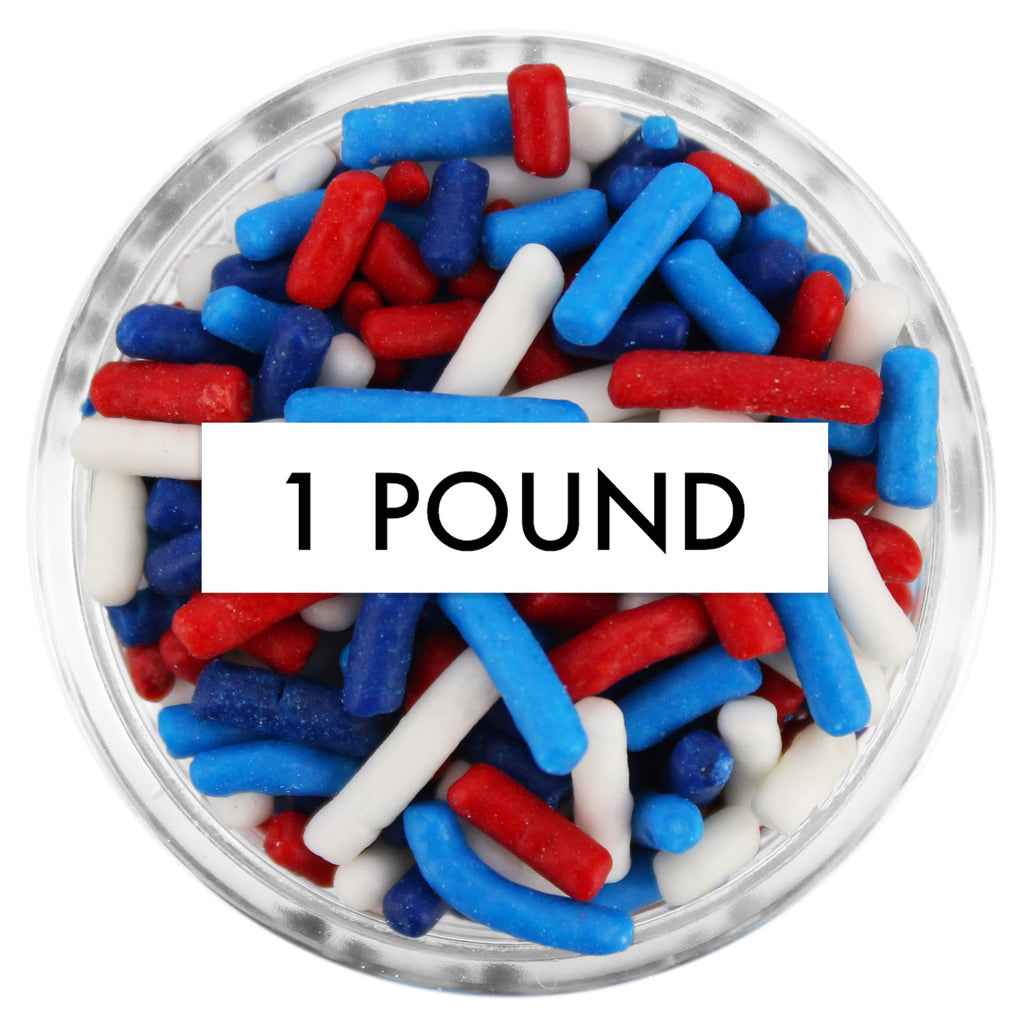 Wanderlust Bulk Patriotic Sprinkles, 2 lb Bulk Bag | Fancy Sprinkles | Fancy Sprinkles