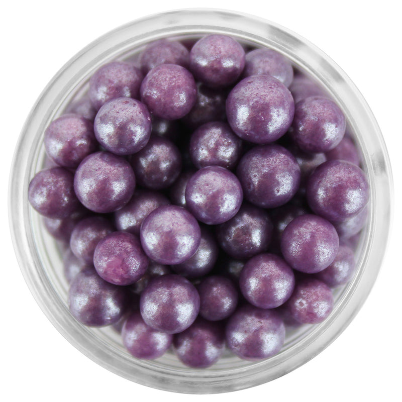 Pearly Eggplant Purple Sugar Pearls 5-6MM