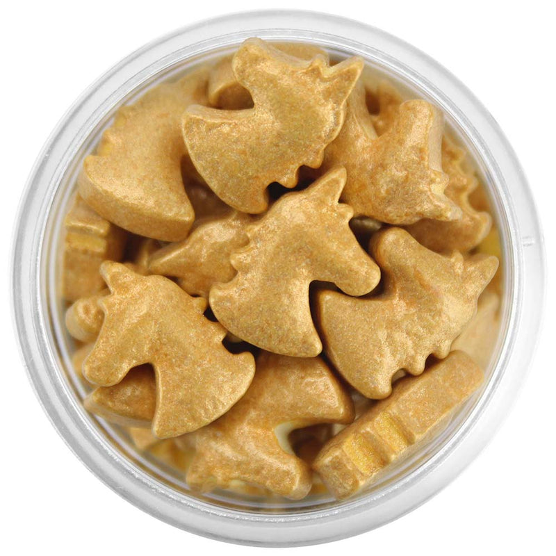 Pearly Gold Unicorn Face Candy Sprinkles
