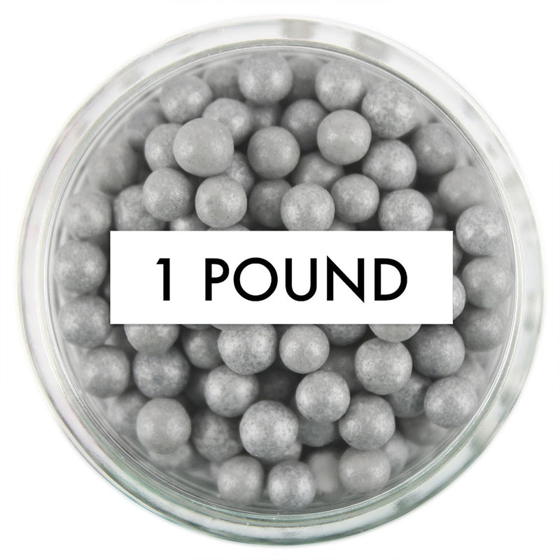 Pearly Gray Sugar Pearls 1 LB
