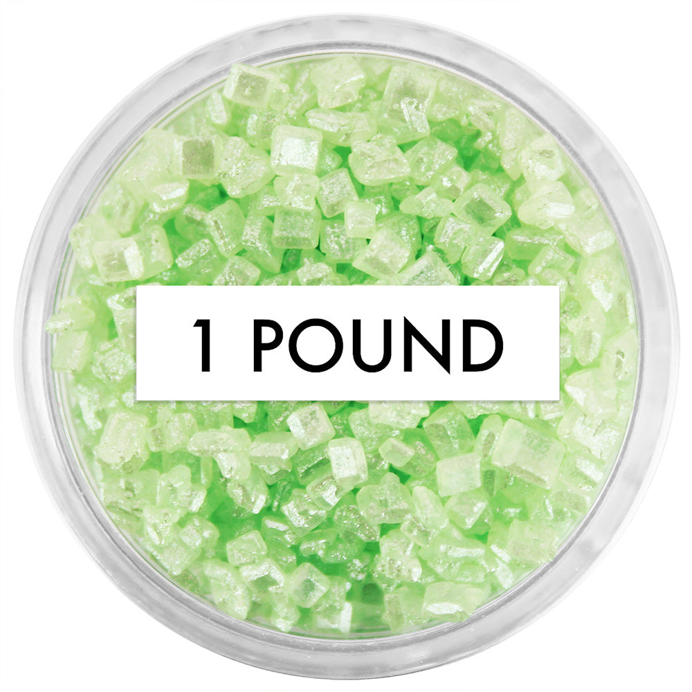 Pearly Light Green Chunky Sugar 1 LB