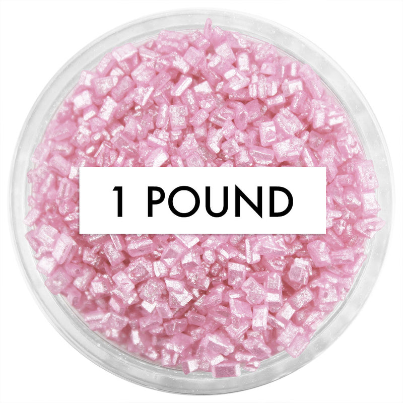 Pearly Light Pink Chunky Sugar 1 LB