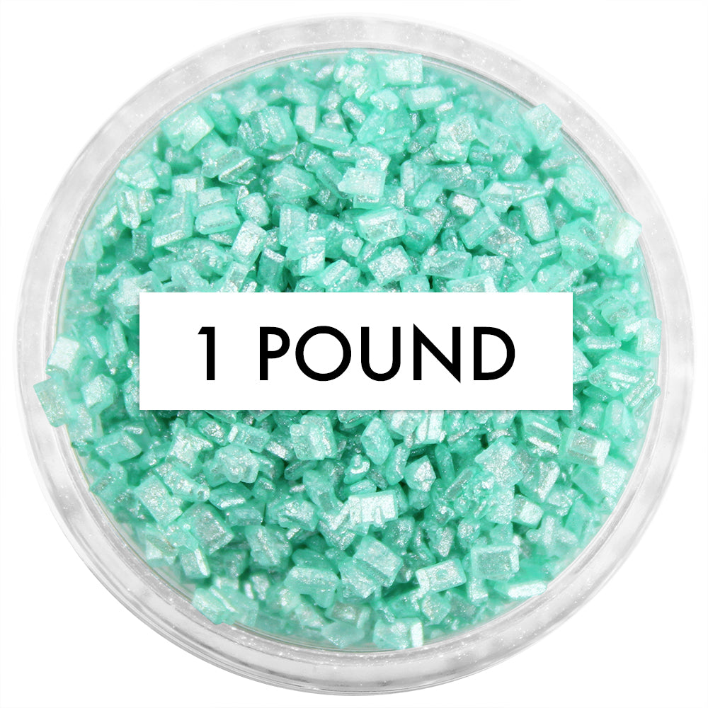 Pearly Mint Green Chunky Sugar 1 LB