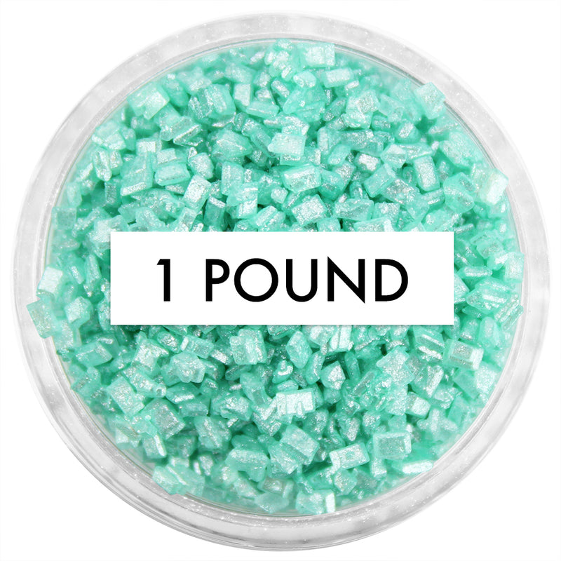 Pearly Mint Green Chunky Sugar 1 LB