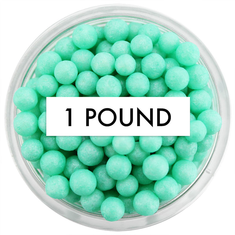 Pearly Mint Green Sugar Pearls 1 LB