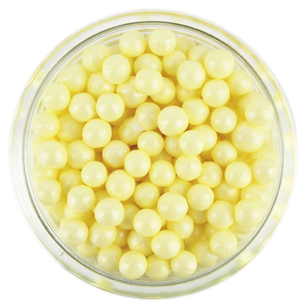 Pearly Pastel Yellow Sugar Pearls