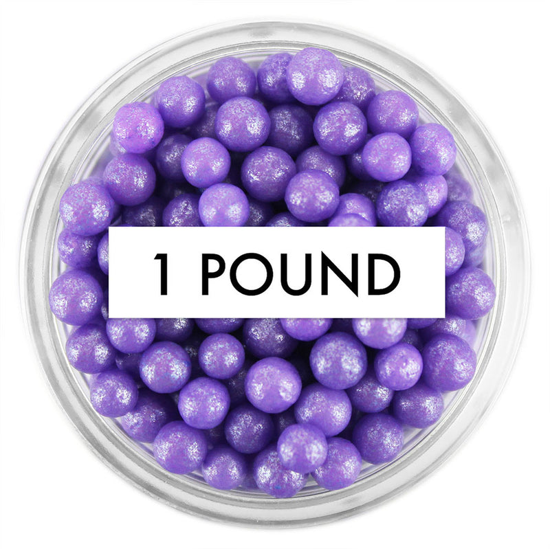 Pearly Purple Sugar Pearls 1 LB