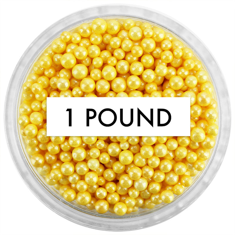 Pearly Yellow Non-Pareils 1 LB