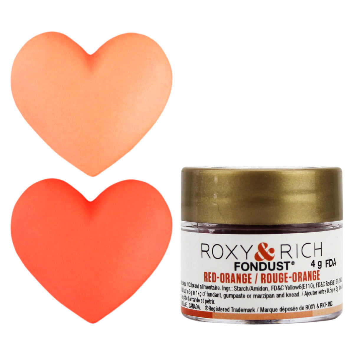 Red Orange Fondust Food Coloring Powder - Roxy & Rich