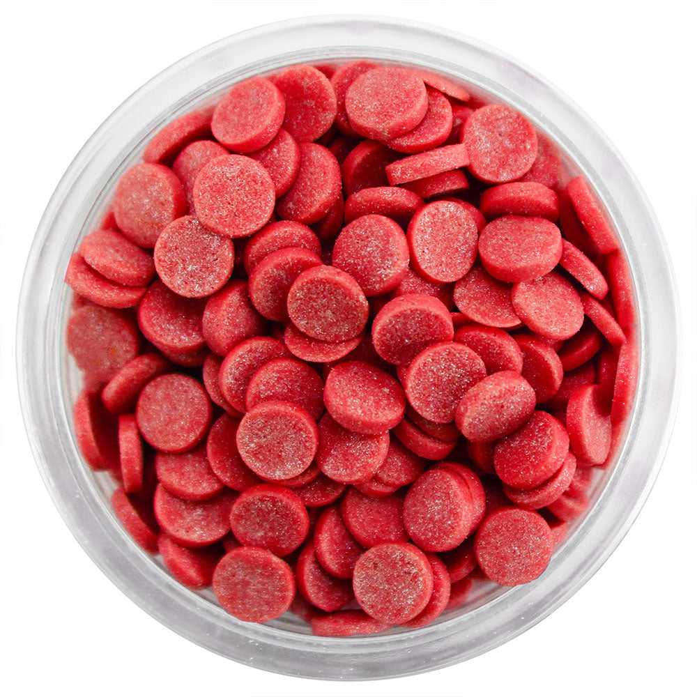 Red Shimmer Confetti Dot Sprinkles