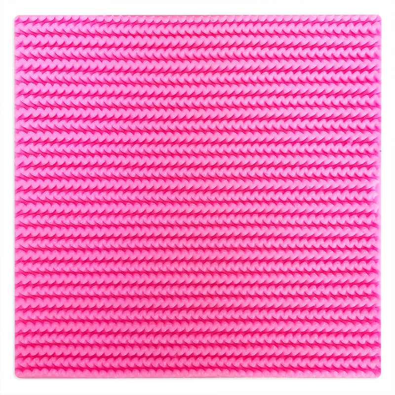 Zig Zag Knit Pattern Silicone Texture Mat